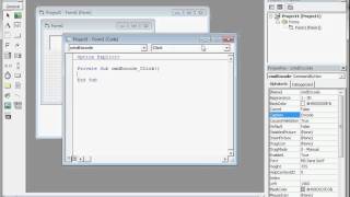 VB6 Tutorial 005  Using a text box command button and variables [upl. by Alekim]