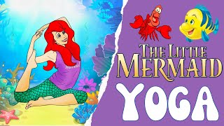 The little Mermaid Yoga  Calming yoga for Kids  PE Cool Down  Brain Break [upl. by Yenatirb]