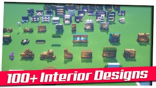 Minecraft  100 Interior Decoration Ideas and Designs Inspiration amp Tips World Download [upl. by Ij]