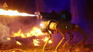 Thermonator the firstever flamethrowerwielding robot dog [upl. by Yrian]