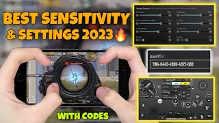 NEW😱BEST SENSITIVITY amp SETTINGS 2023🔥 4 Finger Claw Gyroscope  PUBG MOBILE [upl. by Davide]