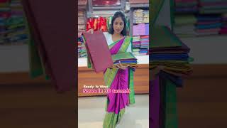 READY TO WEAR SAREE 😍😍😍 SREESAISILKSNANGANALLUR sareein60seconds 1minsaree [upl. by Nauh]