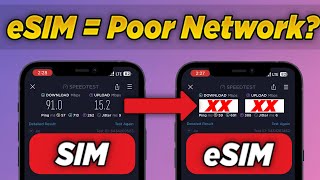 eSIM VS Physical SIM Is eSIM better than physical SIM Live Speed Test🔴 [upl. by Tristan461]