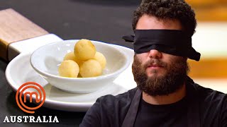 Sweet Ingredients Blindfolded Taste Test  MasterChef Australia  MasterChef World [upl. by Ragan]