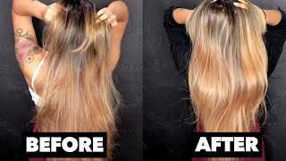 Tanino Blend TAME AND STRAIGHT FRIZZY HAIR  How to get rid of frizz wavy damaged hair tutorial [upl. by Esele756]