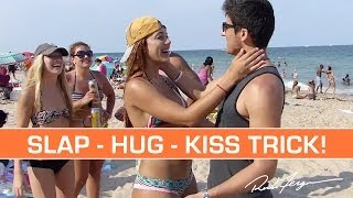 Magic Kissing Prank SLAP  HUG  KISS Trick  TUTORIAL [upl. by Kevina]