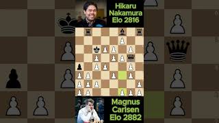 523 Elo Magnus Carlsen vs Hikaru Nakamura chess game [upl. by Aihsile254]