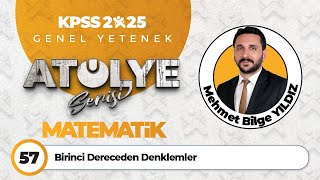 57  Birinci Dereceden Denklemler  Mehmet Bilge YILDIZ [upl. by Krysta]