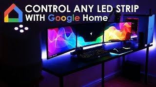 Control Any LED Light Strip With Google Home or Google Home Mini Google Assistant [upl. by Namad781]