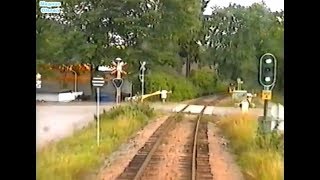 Sweden NÄSSJÖ  ÅSEDA 1996 View from the Train Drivers Cab [upl. by Arek]