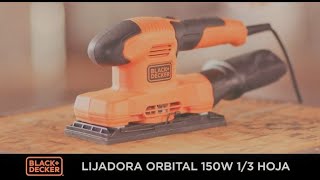 BLACKDECKER® España  Lijadora Orbital 150W hoja 13  BEW220 [upl. by Nazus47]