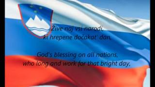 Slovenian National Anthem  quotZdravljicaquot SLEN [upl. by Arakihc]