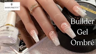 Nail Extensions Using Builder Gel  Born Pretty Extension Gel Ombré Nails [upl. by Krever]