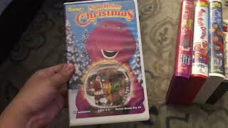 My Christmas VHS Tapes from Barney The Wiggles and Sesame Street [upl. by Akire284]