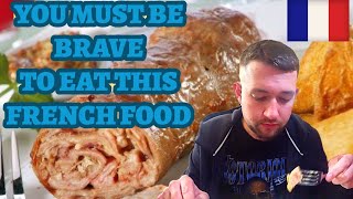 Smelly French Sausage Honest Food Review  Trying Frances Andouillette in Carcassone 🇫🇷 [upl. by Akived]