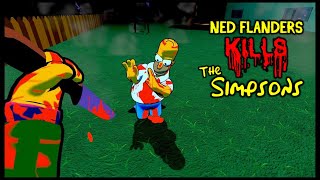 Ned Flanders Kills The Simpsons Indie Slasher Game [upl. by Attiuqal928]