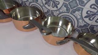 Set of 5 Copper Pans Tin lined [upl. by Mroz]