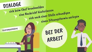 Telefonieren im Beruf  Dialoge A2B1  Deutsch lernen [upl. by Lucchesi]