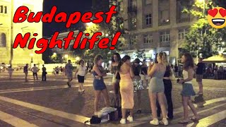 Nightlife Walking Tour Budapest Hungary St Stephen´s Basilica 4K [upl. by Pieter]