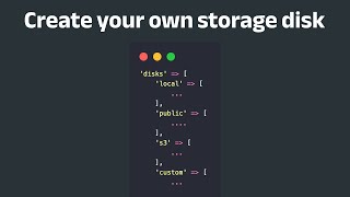 Laravel storage  create your own custom disk freepalestine [upl. by Yelrebmyk]