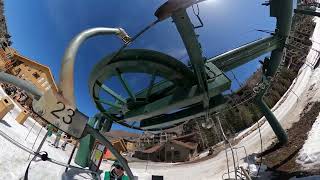 Slowest Chairlift Burns Yan Deer Valley 2CLF  Line Ride [upl. by Eizzik]