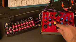 BugBrand Analog Modular Chirper and a Korg Bananafied SQ1 Sequencer [upl. by Iroak]