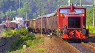 Schwerer Güterzug nach Bindweide Westerwaldbahn  31051991 [upl. by Ical]