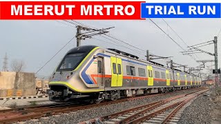 Meerut Metro trail run  Meerut Metro project update  DelhiMeerut RRTS update  Papa Construction [upl. by Emee]