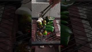 Roasted Poblano Salsa comidamexicana mexicanfood diygrill [upl. by Ekaterina]