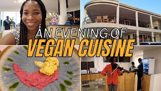 Vegan Cuisine amp 5 Star Entertainment ft Violinist Gio Antoine amp Guiltless  Akasha  VLOG [upl. by Jolynn]