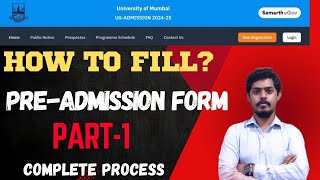 How to Fill PreAdmission Enrollment Form AY 202425 Part1 l Mumbai University l Mukund Sir [upl. by Gordy]