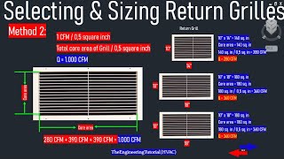 Proper Selection amp Sizing of Return Air Grilles [upl. by Airdnal]