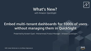 Embed Multitenant Dashboards at Scale Without Managing them in QuickSight [upl. by Domingo290]