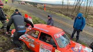 2023 Roger Albert Clark RAC Rally adventure Feat Car 32 and its recovery from a Kielder ditch [upl. by Avuha]