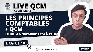 LIVE DCG UE 10  Fiche principes comptables  QCM [upl. by Leuqim]