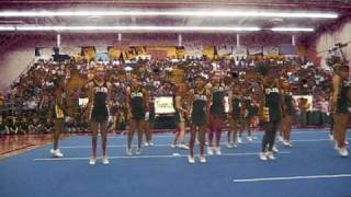 Cajon High School Cheer Homecoming 09 routine [upl. by Yelsnia]