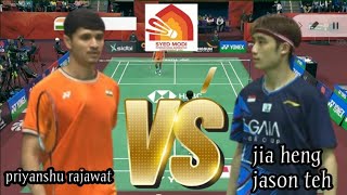 SF  jia heng jason teh Sgp vs priyanshu rajawat IND SYED MODI INTERNATIONAL 2024 [upl. by Atima295]