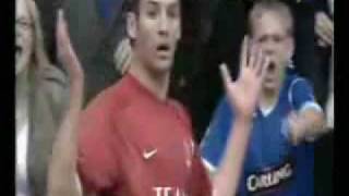 Kyle Lafferty gets knocked out  Rangers Vs Aberdeen  Soccer Game [upl. by Naasah136]