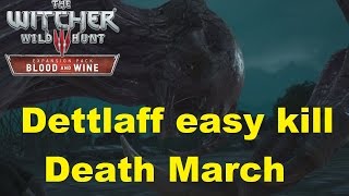 Witcher 3 How to easy kill Dettlaff on Death March difficulty [upl. by Nylekoorb]