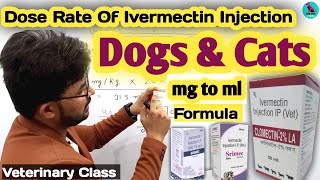 Ivermectin Dose Rate कैसे निकाले 🤔   DOSE RATE CALCULATION  mg to ml  Dosage Of Ivermectin 💉 [upl. by Kenney]