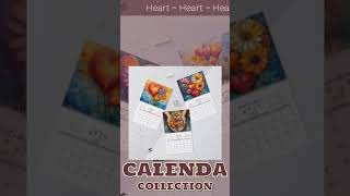 Heart Calendar Watercolor Heart Calendar 2025 Calendar Calendar [upl. by Cocks]