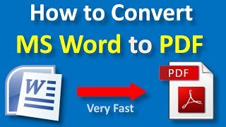 How to convert MS Word file to PDF  MS word to PDf File in Hindi [upl. by Hgielrebmik]