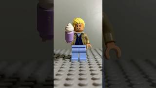 Lego Man drinks the grimace shake legostopmotion grimaceshake [upl. by Timofei]