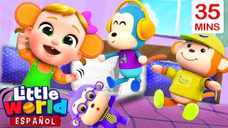 Somos 5 Monitos Saltando  Canciones Infantiles  Little World En Español [upl. by Lisette166]