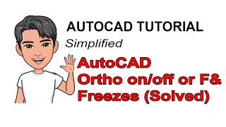 AutoCAD Freezes during ortho off or F8 Solved [upl. by Demetre]