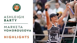 Ashleigh Barty vs Marketa Vondrousova  Final Highlights  RolandGarros 2019 [upl. by Asyar]