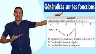 généralités sur les fonctions 1er bac exercices corrigés  la parité et la monotonie dune fonction [upl. by Clabo]