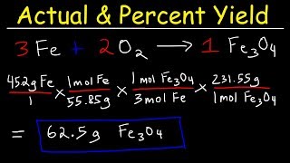 How To Calculate The Percent Yield and Theoretical Yield [upl. by Ecerahc]