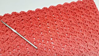 How To Crochet EASY ONE ROW Stitch For Blankets and Scarfs  Paris Stitch or Lil Tulip Stitch [upl. by Sanborn]