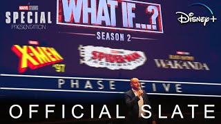 MARVEL STUDIOS OFFICIAL 2024 PHASE 5 SLATE ANNOUNCEMENT Full Panel Release Dates and Breakdown [upl. by Arel]